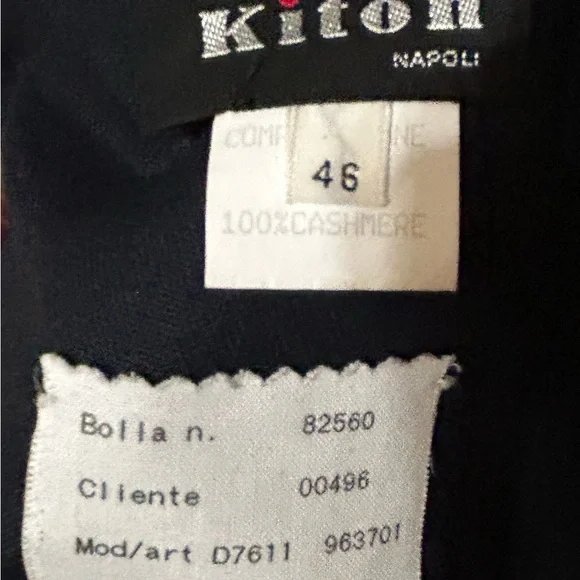 Kiton of Napoli, Italy. Women’s navy trench coat. 100% cashmere size 12. - Picture 4 of 8